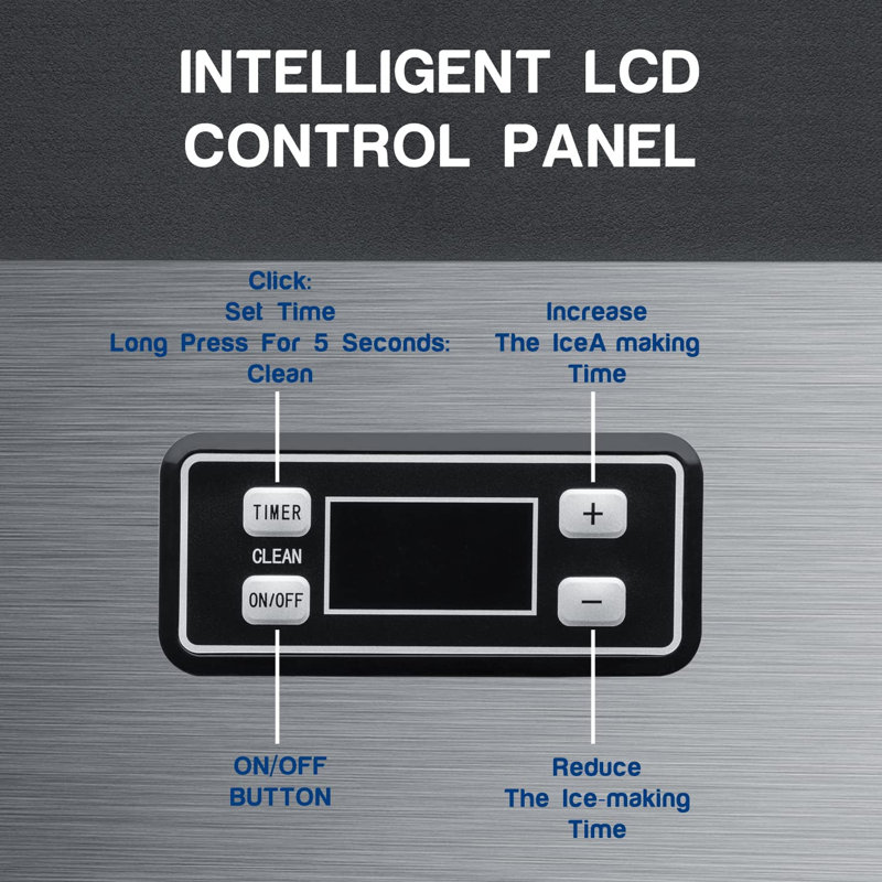 Antarctic Star 200 Lb. Daily Commercial ice maker 55lbs Storage Bin，Automatic cleaning function